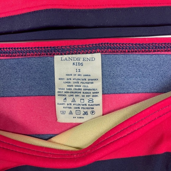 Lands End tankini, bright pink and navy. Light padding built it, very nice! - Picture 3 of 3
